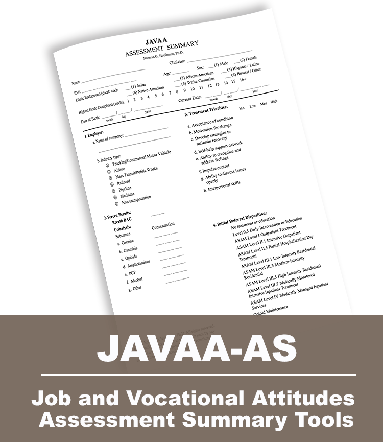 Job & Vocational Attitudes Assessment. Summary Tools