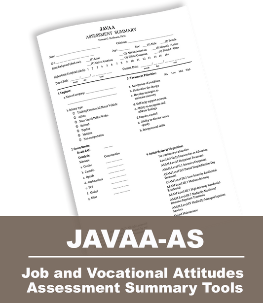 Job & Vocational Attitudes Assessment. Summary Tools